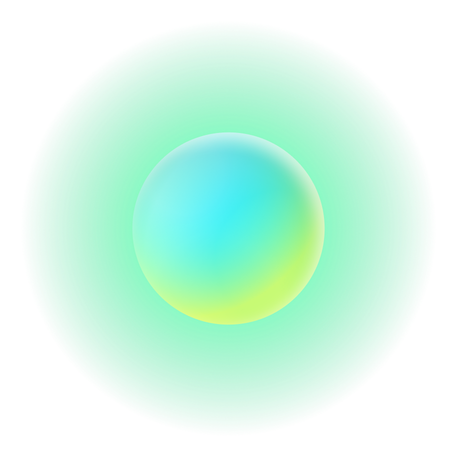Glowing blue orb